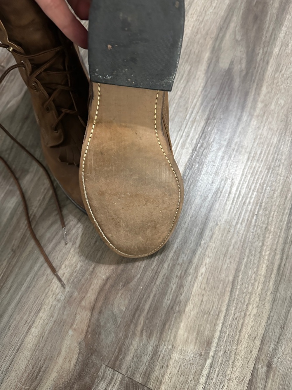 Laredo Brown Lace-Up Leather Work Boots - Picture 10 of 15